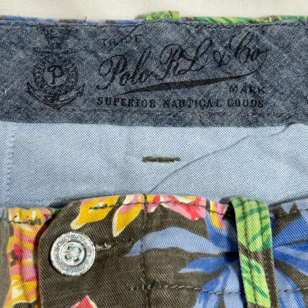 Polo Ralph Lauren Floral Shorts Mens 32 Hawaiian Tropical Palm RL Straight‎ Fit